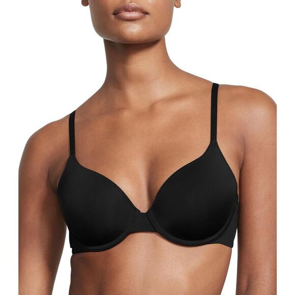 Victoria's Secret t-shirt lightly lined full coverage black underwire bra 40DD - Picture 1 of 5